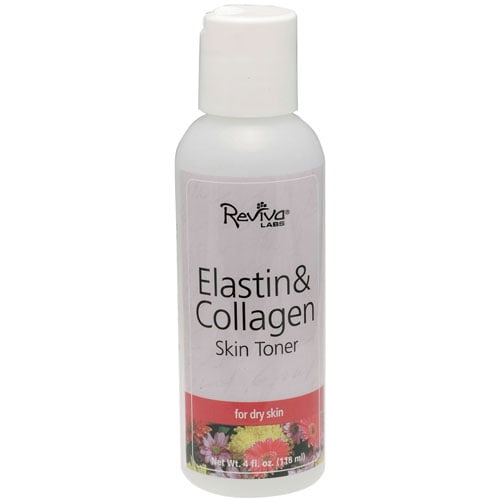 Reviva Elastin Collagen Skin Toner For Dry Skin, Alcohol-Free - 4 Oz, 2 Pack