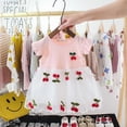 thumbnail image 2 of JIAYUE Girls Dresses Comfort A-Line Crew Neck Children's Cherry Summer Short Sleeve Embroidery Trendy Baby Kids Dress, 2 of 8