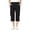 Black, variant on ZHOGXU Classic Summer Solid Color Straight Leg Kids Capri Cargo Pants For Girls With Pocket Comfortable Everyday Wear