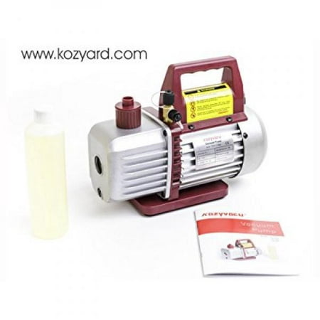 Kozyvacu, Single-Stage Rotary Vane Economy Vacuum Pump (3.5CFM, 5Pa, 1/4HP) Air Conditioner Refrigerant Recovery, HVAC/AUTO AC tool R134a R410a Wine Degassing, Vacuum Pump for