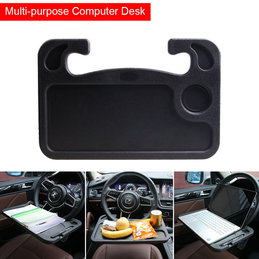 1*Steering Wheel Tray Table Computer Car Mount Laptop Stander Desk Work Platform 