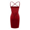 thumbnail image 3 of Kaemgyyd Wedding Guest Dresses for Women Summer Bodycon Mini Dress Backless Spaghetti Strap Party Club Dresses, 3 of 5
