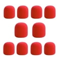 thumbnail image 2 of Tapa De Micrófono Tapa De Micrófono 10 Uds. Tapas protectoras de espuma para micrófono, cubierta de esponja para parabrisas (rojo), 2 of 3