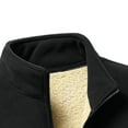 thumbnail image 5 of BLTIBY Mens Fleece Jacket Winter Warm Fleece Stand Collar Comfort Coat Solid Color Zip Up Outwear with Pockets Black 5XL, 5 of 9