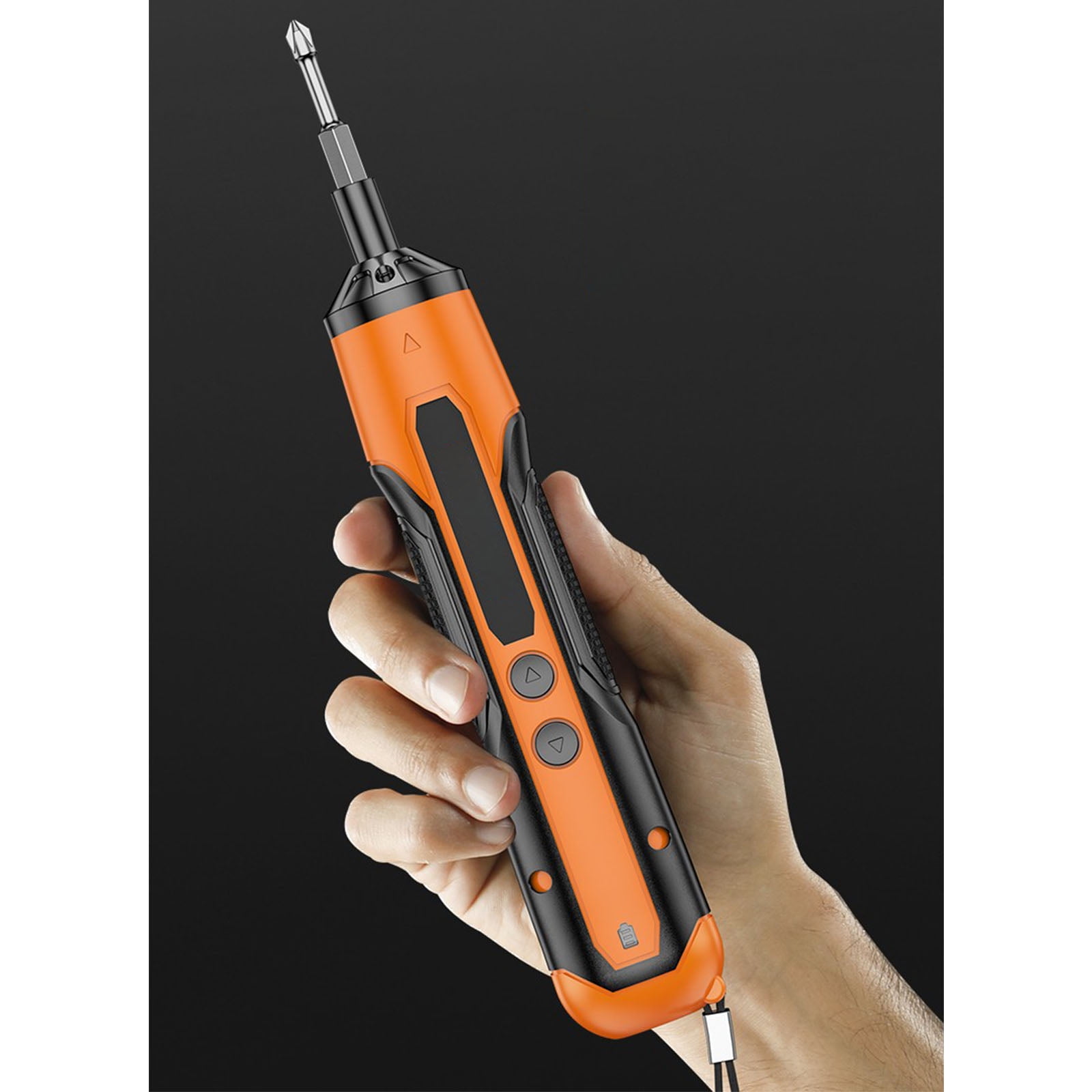 Long Lasting Lithium Powered Electric Screwdriver with Reverse Function Includes 10 Interchangeable Bits for Repairs