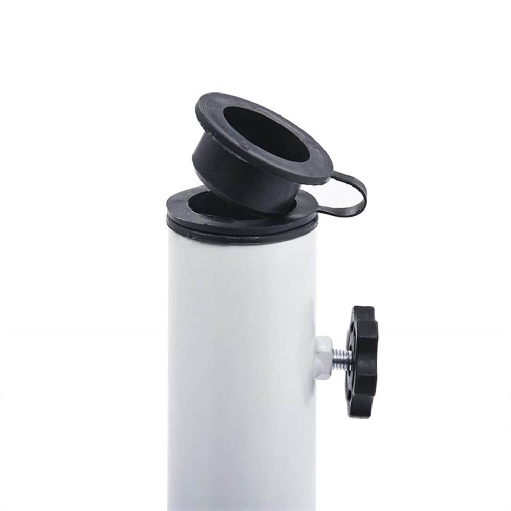 Pemberly Row 15.7" Diameter Cast Iron Umbrella Base in White