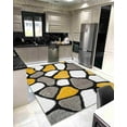 thumbnail image 6 of Modern 5D Shaggy Abstract Geometric Rug Indoor for Living Room Bedroom Design 6416 (8x10 (7'8"x10'8"),Yellow), 6 of 7
