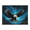 thumbnail image 4 of KLL Night Sky Forest Bald Eagle Print Fleece Throw Blanket, Horizontal Fleece Bedding Cute Soft Blankets Comfy Fleece Flannel Plush Home Decor for Couch & Bed -60"x50", 4 of 9