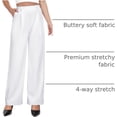 thumbnail image 5 of Womens Dress Pants Wide Leg Pull On Stretchy Work Pants Women High Waisted Business Casual Trousers with Pockets, 5 of 11