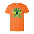 thumbnail image 1 of Go All Out Brasil Futebol Brazil Football Soccer Futbol Deluxe Soft T-Shirt Mens/Women, 1 of 2