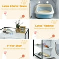 thumbnail image 6 of Pefilos 30" Hidden Cat Litter Box Enclosed Furniture, Indoor Wood Cat House with Iron Sturdy Structure, White, 6 of 8