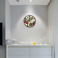 thumbnail image 5 of Yayeee Wall Clock Battery Operated 11.9" Silent Quartz Non-Ticking for Living Room Decor, Beige Strawberry, 5 of 8