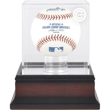 Chicago Cubs Mahogany Baseball Logo Display Case