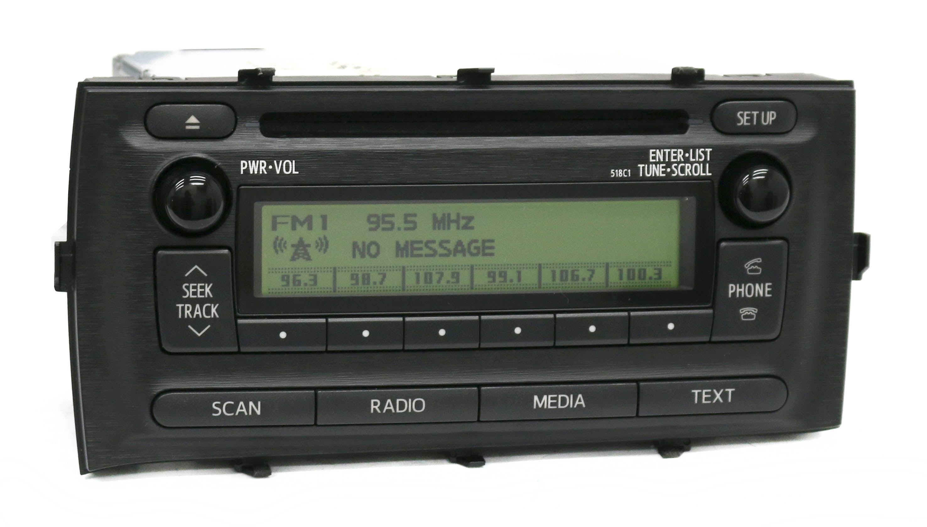 Restored 2012-2014 Toyota Prius AM FM Radio Single Disc CD Player 86120-52D10 Face 518C1 (Refurbished)