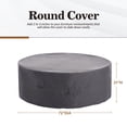 thumbnail image 4 of WJ-X3 Waterproof Patio Outdoor Round Table Cover, Solution Dyed Rip-Stop, 72''Dia x 31''H, Gray, 4 of 8