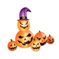 thumbnail image 3 of Calabazas Inflables Apiladas Con Sombrero De Bruja Para Fiestas De Halloween Al Aire Libre., 3 of 8