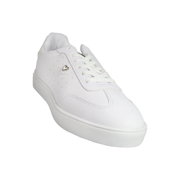TENIS CASUAL DE MUJER BLANCO SINTETICO MARCA LEON 4440