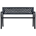 thumbnail image 5 of vidaXL Patio Bench 49.2" Black Steel, 5 of 9