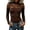 Coffee-button up blouse, variant on Womens Mesh Sheer Long Sleeve Tops Slim Fit See Though Shirts Trendy Casual Going Out Blouses
