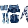 thumbnail image 6 of Jedi Survivor Style: Ahsoka's Midriff-Baring Combat Garb Sexy Women Crop Top Mini Skirts Full Set, 6 of 7