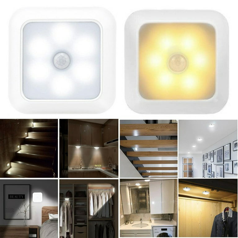 1pc Motion Sensing Light Cordless Battery Powered Led Night Light Closet  Light Stair Light, Hallway, Bathroom, Bedroom