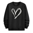 thumbnail image 6 of Stamzod Men's Crewneck Sweatshirt Lover Heart Printed Long Sleeve Tops Casual Valentines Sweatshirts for Men Black B XXL, 6 of 6