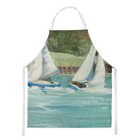 

Carolines Treasures JMK1291APRON Boats on the Bay Sailboats Apron Large multicolor