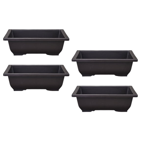 4 Pcs Flowerpot Window Planter for Indoor Plants Pots for Plants Flower Pots Black