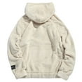 thumbnail image 3 of ZAFUL Pouch Pocket Patch Detail Fluffy Hoodie Warm White XL, 3 of 5
