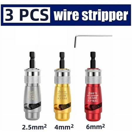 

3pcs Electrician Wire Stripper for Stripping Wire Use with Electric Drill Tools