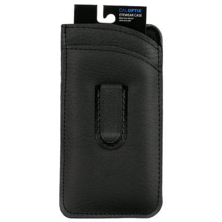 Caloptix Men's 2 Pocket Slip-In Eyeglass Case with Clip