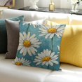 thumbnail image 3 of SHANXI Daisies Floral Bloom Throw Pillows Flower Decorative Pillow Cases 20x20in, 3 of 5