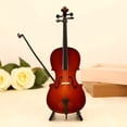 thumbnail image 2 of WINDLAND Wood Small Cello Model with Realistic Strings Suitable for Musicians Present, 2 of 13