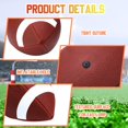 thumbnail image 3 of Composite Leather Footballs Official Size Composite Leather Balls Leather Inflatable Footballs with Pump Indoor Outdoor Footballs Bulk for Training and Recreational Play (15 Pcs), 3 of 7