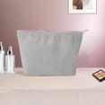 thumbnail image 5 of Unique Bargains 1 Pc Seersucker Stripes Makeup Bag Black White Polyester, 5 of 5