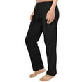 thumbnail image 4 of LNWUY Mens Big and Tall Casual Pants Straight Leg Drawstring Elastic High Waist Loose Comfy Trousers with Pockets Black L, 4 of 4