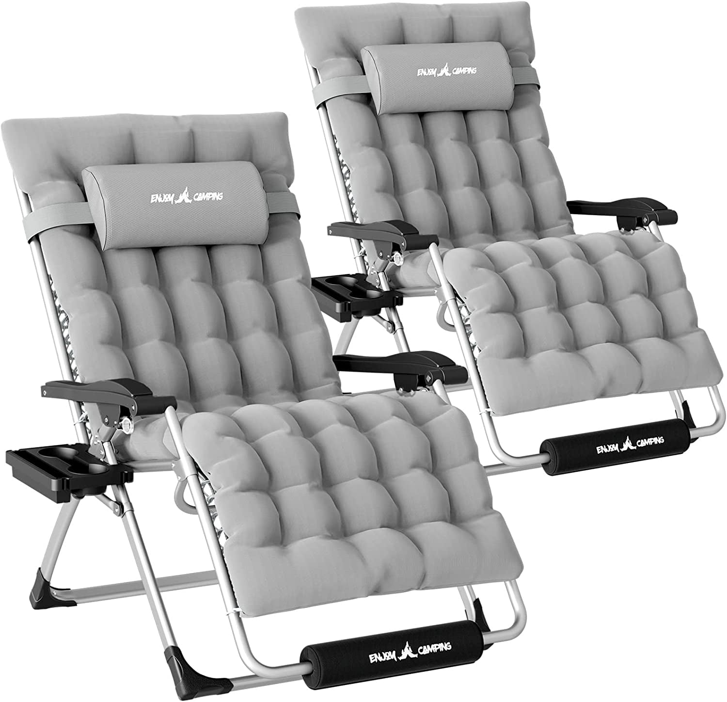 Techmilly Oversized Zero Gravity Chair Set of 2, 33In XXL Patio