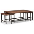 thumbnail image 3 of Simpli Home Skyler 3 Piece Coffee Table in Dark Cognac Brown, 3 of 5