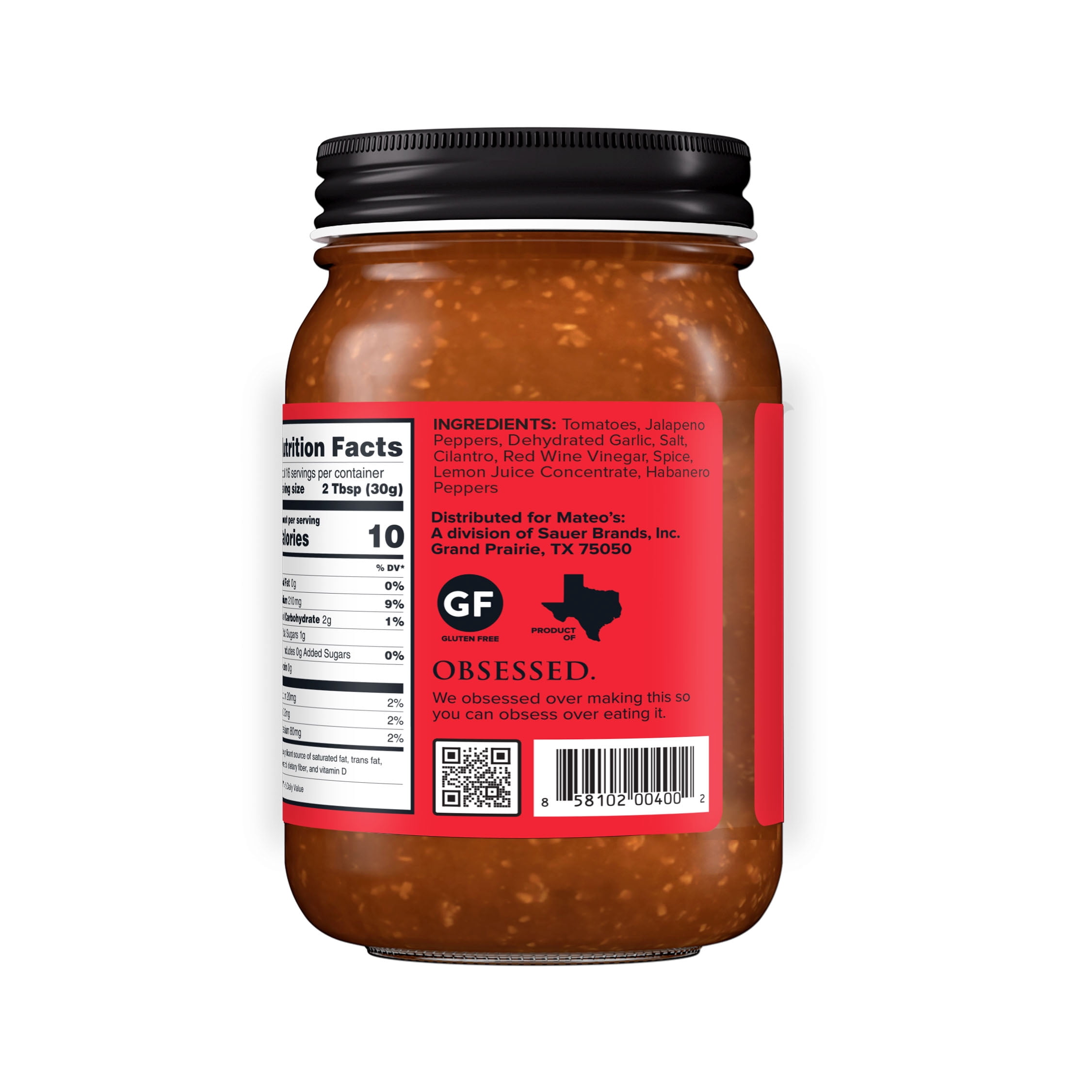 (3 pack) Mateo'S Gourmet Salsa Hot, 16 Oz