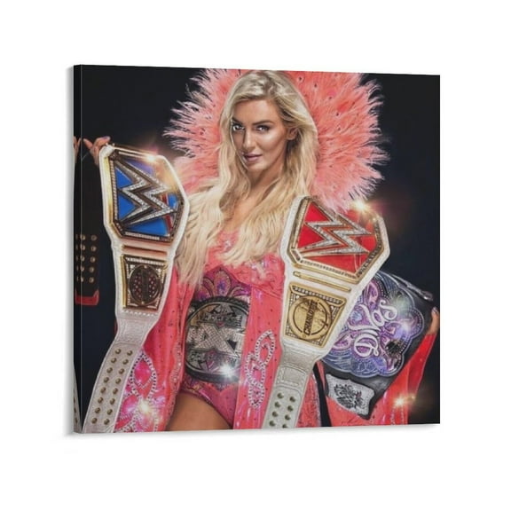 Charlotte Flair Canvas Poster Canvas Wall Art Poster Decorative Bedroom Modern Home Print Picture Artworks Posters 16x16inch(40x40cm)
