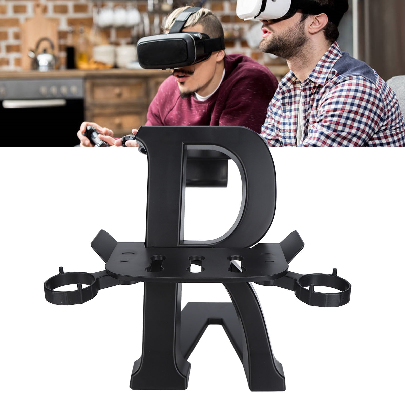 VR Headset Display Holder, Compatible VR Headset Stand Portable for Vive  for for Rift S Black