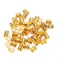 thumbnail image 1 of KUIZAP 50 Pcs 8mm Perles de Dreadlock Anneaux de Tresse Réglables Clips de Manchette Tubes Bijoux (Or), 1 of 4