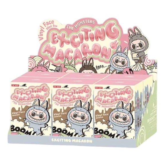 POP MART The Monsters - Tasty Macarons Vinyl Face Blind Box CASE