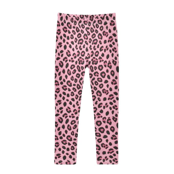 joogoo Girls' Leggings Pink Leopard Yoga Pants 6T