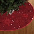 thumbnail image 3 of CY5O5ee Christmas Tree Skirt Snowflake Xmas Tree Mat Tree Skirt Cover Christmas Decor Party Indoor Holiday Tree Ornaments Family Classic Decorations 28inch/35inch/47inch, 3 of 7