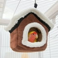 thumbnail image 4 of Luoshdecor Warm Bird Nest,Hand Weave Plush Bird Breeding Bed Parrot Snuggle Hut Conure House for Parakeet, Conure, Budgie, Cockatiel, Lovebird, 4 of 6