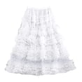 thumbnail image 4 of QHFBli Womens Long Maxi Tulle Skirts A Line Ruffle High Waisted Tiered Layered Mesh Tutu Skirt Petticoat, 4 of 4