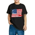 thumbnail image 3 of CFLVAEK American Flag Shirts Kids Girls Boys 4th of July Patriotic Tshirts Cotton Short Sleeve Round Neck Tshirt Celebrate Indenpendence Day Tops 7 Years, 3 of 7