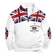 thumbnail image 3 of British- High Neck Half Zip Pullover Sweatshirt For Casual Outdoor Warmth And Soft Lined Comfort In Fall Winter, 3 of 3