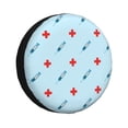 thumbnail image 1 of Balery Syringe And Red Cross Cubiertas para Neumáticos - Protector Resistente para Neumáticos de Camioneta, SUV, Remolque, Camper y RV-14 inch, 1 of 6